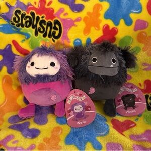 BNWT Squishmallows 5” Inch Woxie & Wallis Bigfoot Valentine’s Day Pair Duo Set